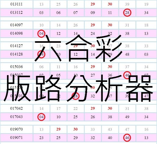 六合彩版路分析器全新開發高準度預測玩家最有利的必勝工具